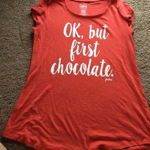 Justice Sparkle Chocolate Shirt